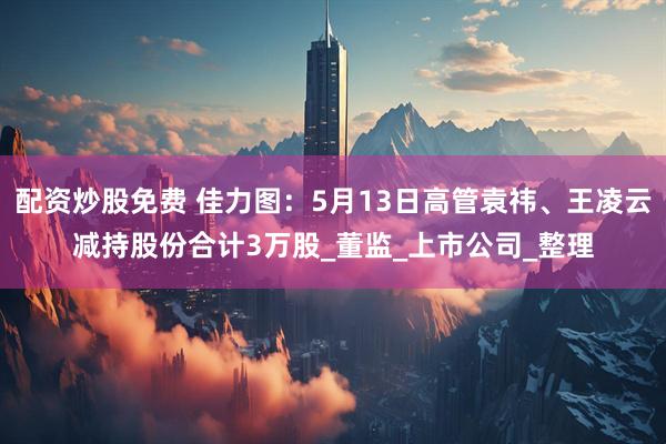 配资炒股免费 佳力图：5月13日高管袁祎、王凌云减持股份合计3万股_董监_上市公司_整理