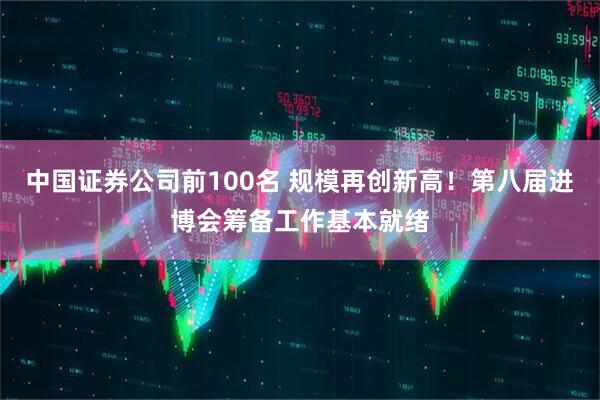 中国证券公司前100名 规模再创新高！第八届进博会筹备工作基本就绪